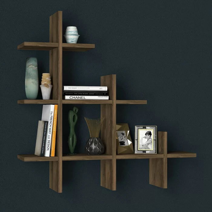 Solid Sheesham Wood 3-Tier Wall Shelf - Furnishiaa -  -